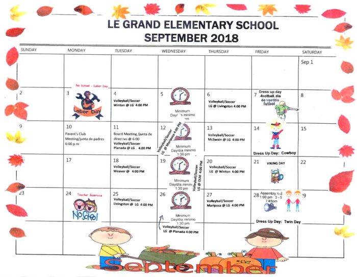 September School Calendar